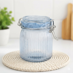 Glass Jar/ Locking Lids 800ML